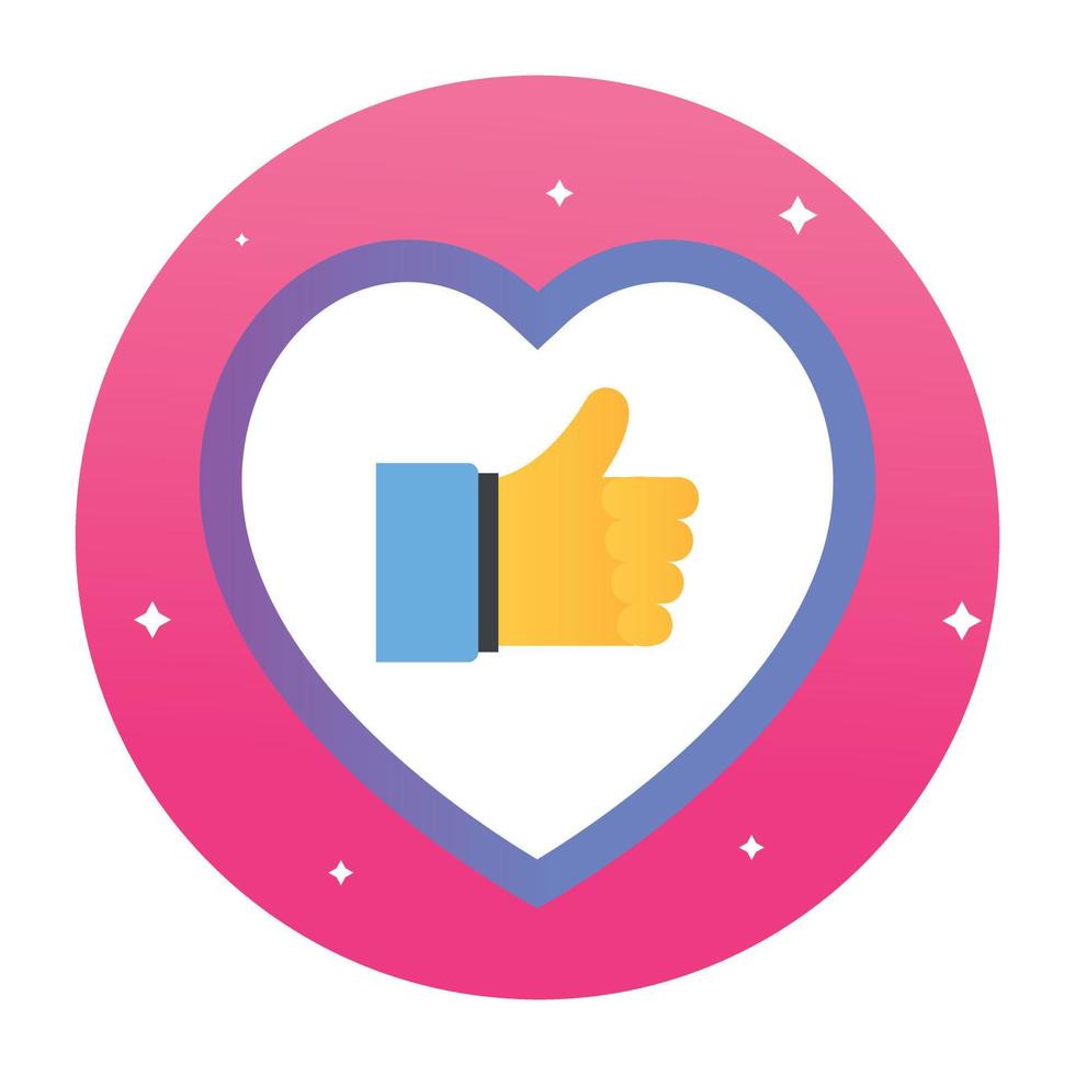 Trendy Thumbs Up vector