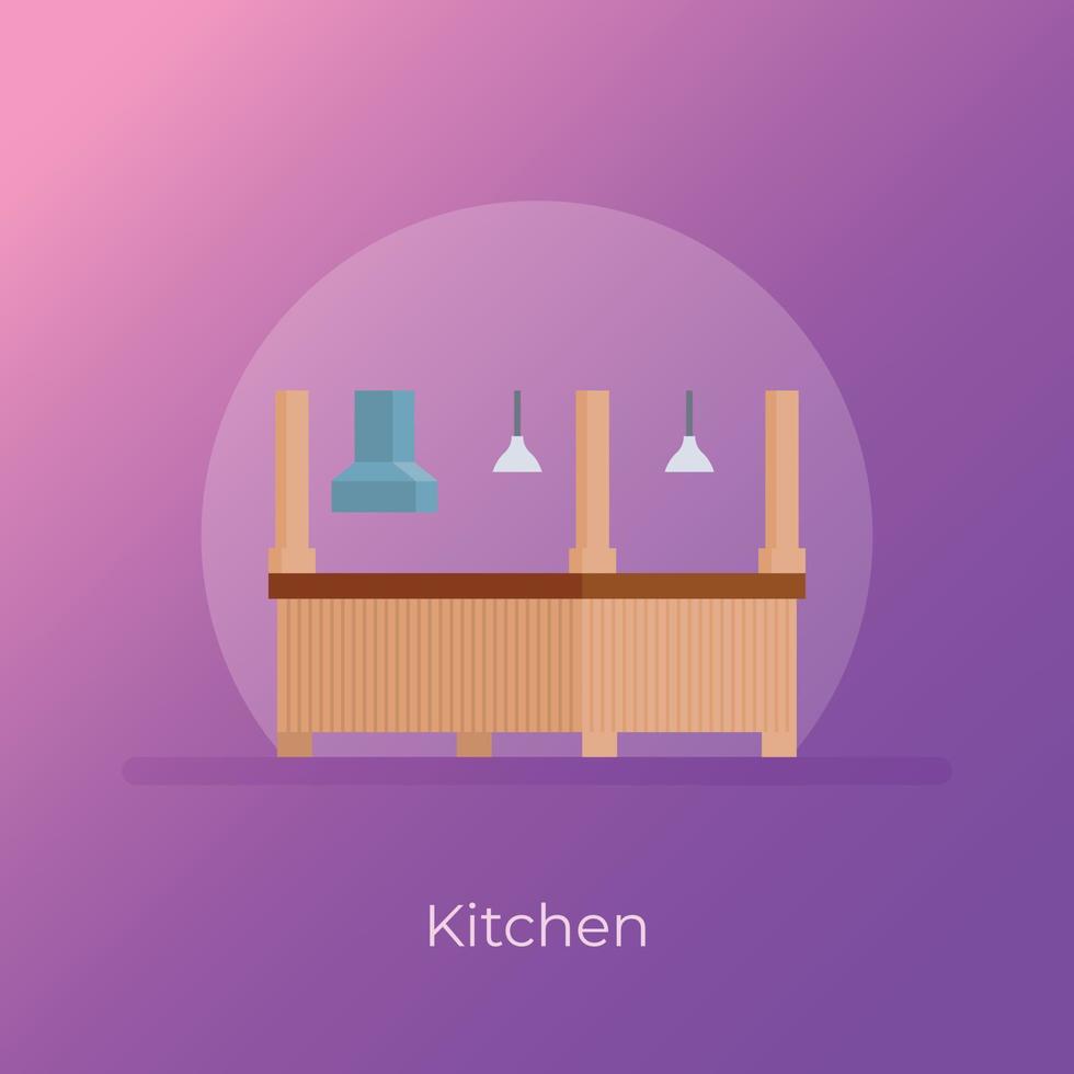 conceptos de cocina de moda vector