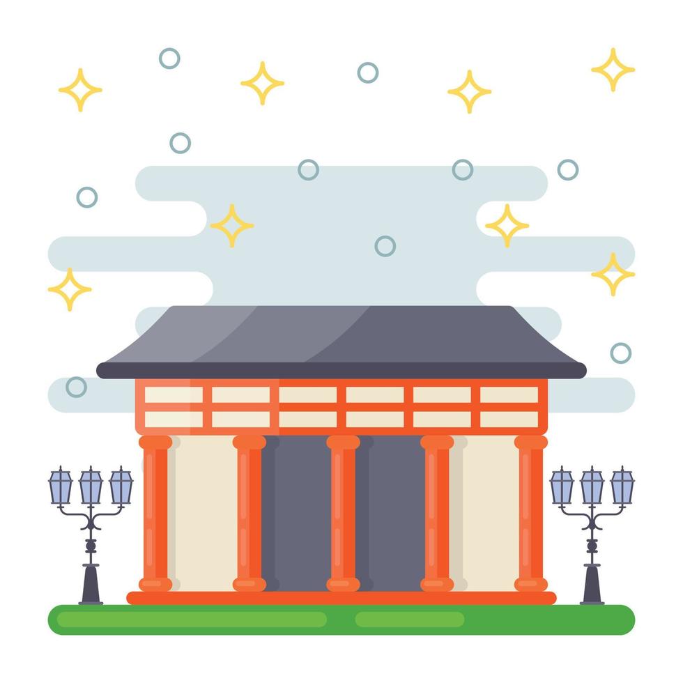 Trendy Heijo Palace vector