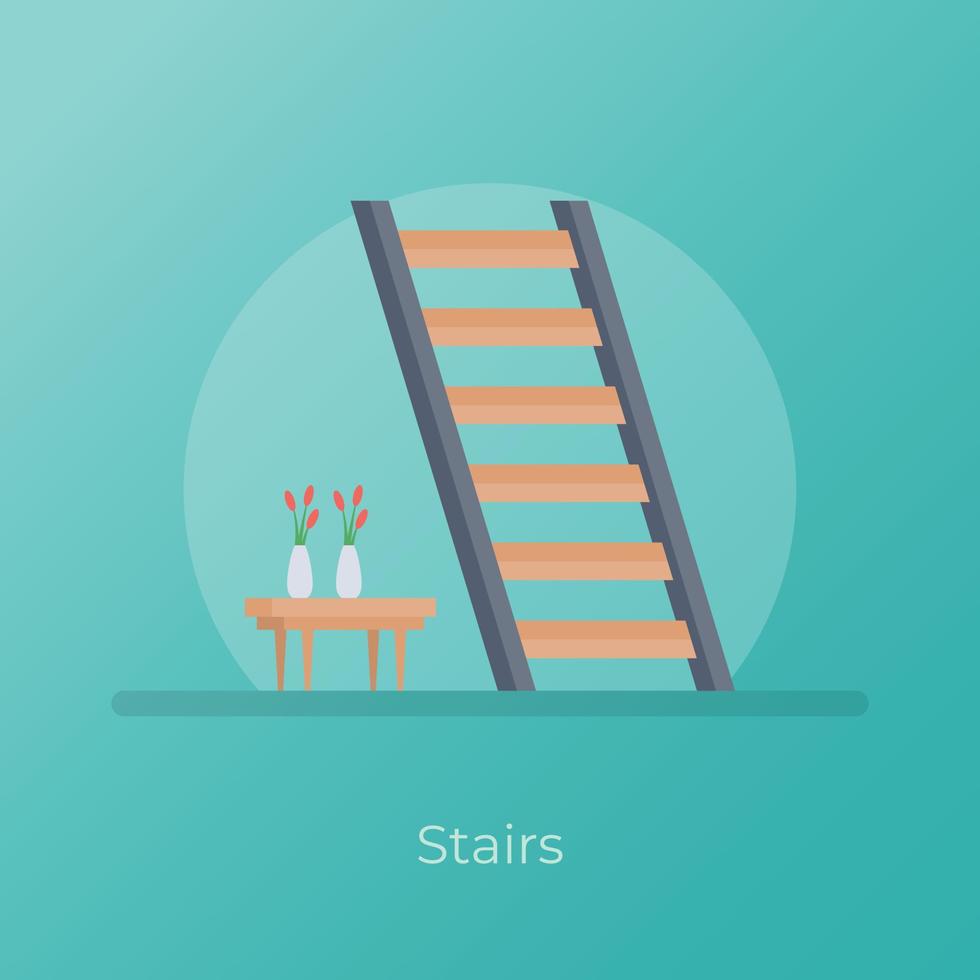 Trendy Stairs Concepts vector