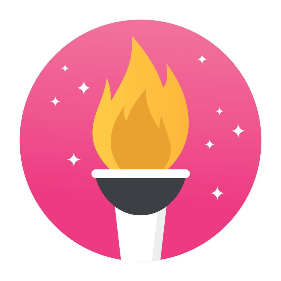 Trendy Fire Lamp vector