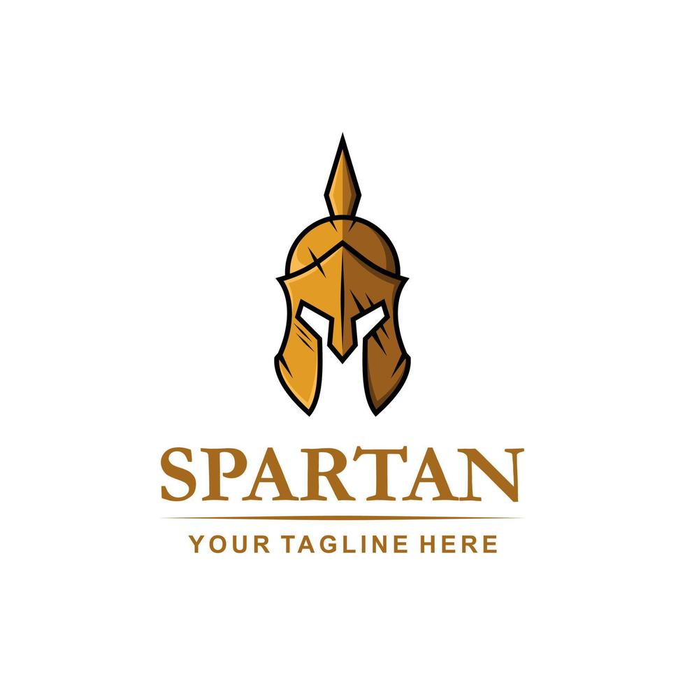 casco de guerrero espartano: diseño de logotipo de máscara espartana, adecuado para su necesidad de diseño, logotipo, ilustración, animación, etc. vector