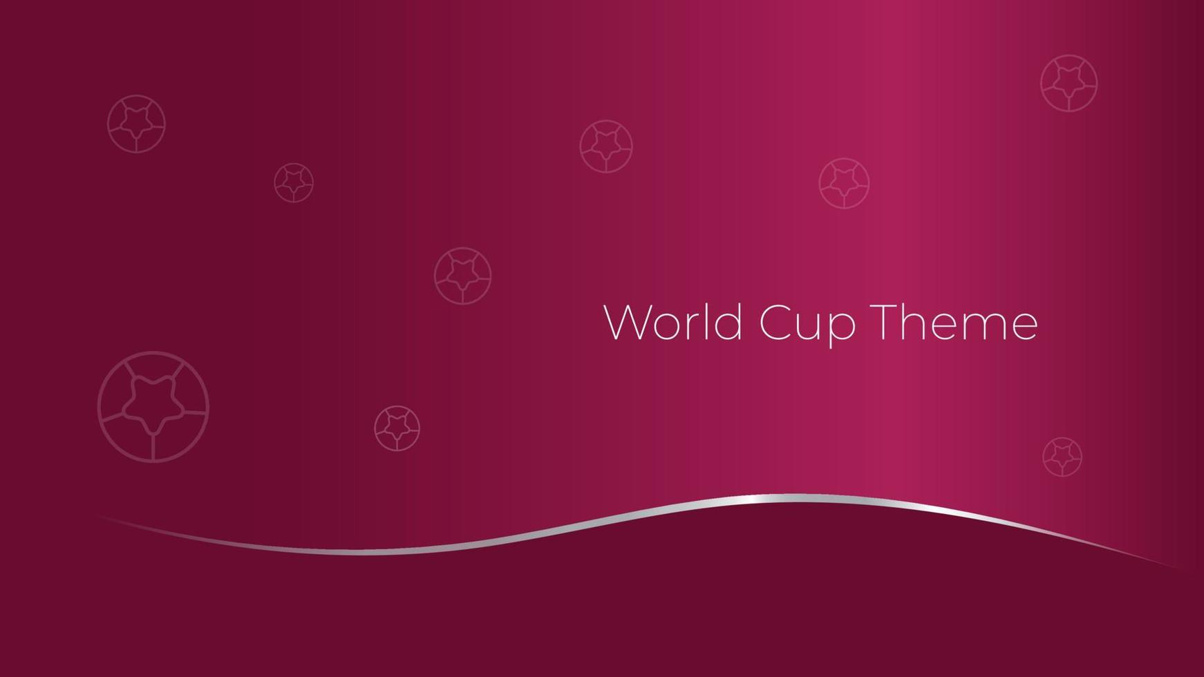 Purple gradient background with metallic line and ball shape suitable for world cup 2022 qatar background.  Horizontal 4K UHD size gradient background vector