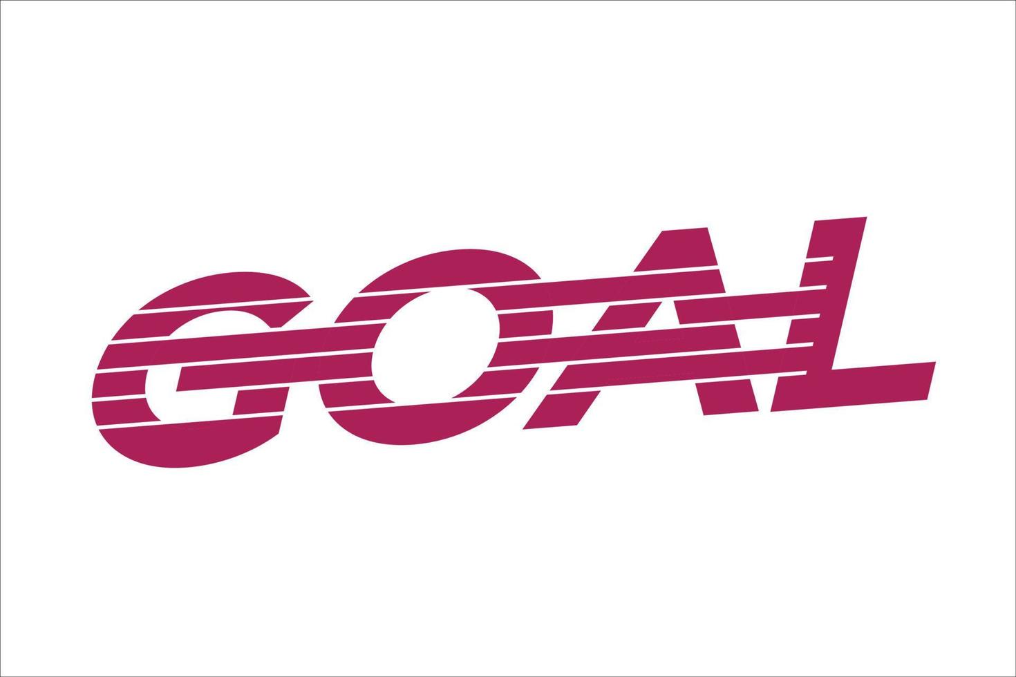 illustration of the word goal with fast-moving dynamic effects vector