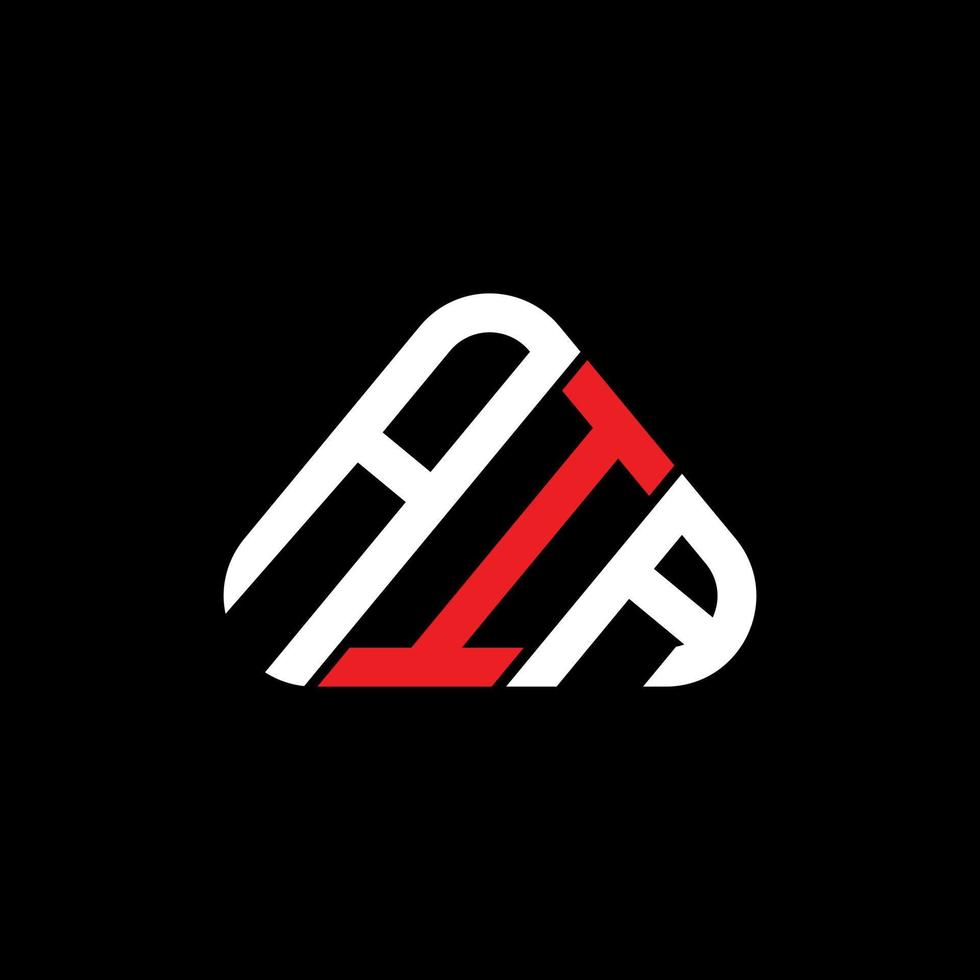 diseño creativo del logotipo de la letra bia con gráfico vectorial, logotipo simple y moderno de bia en forma de triángulo redondo. vector