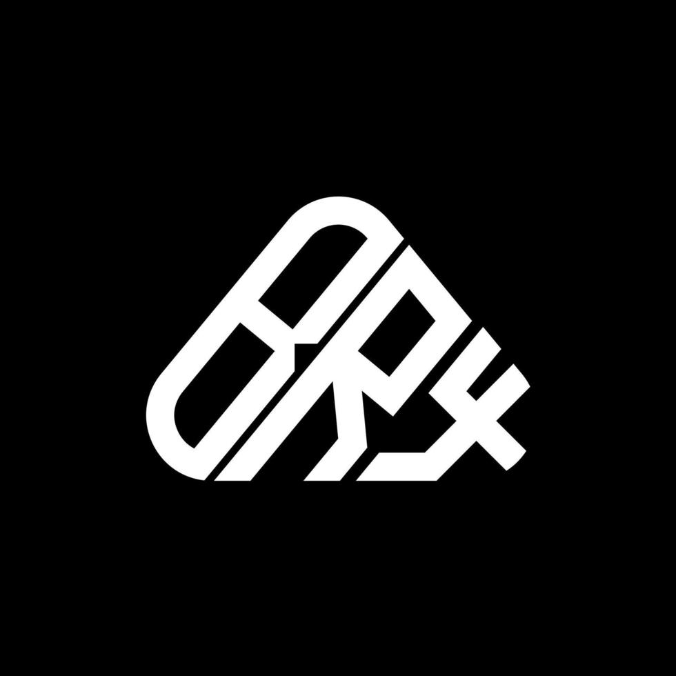 BRX letter logo creative design with vector graphic, BRX simple and modern logo in round triangle shape.