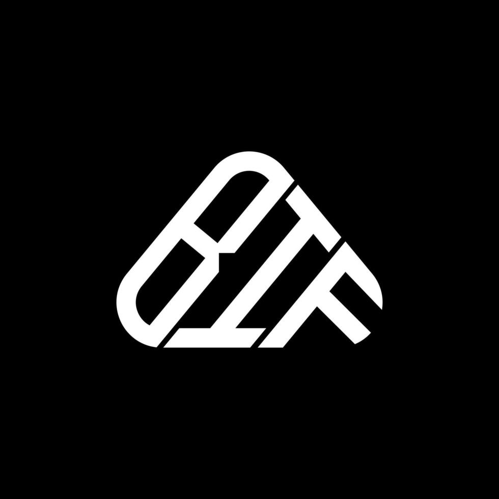 diseño creativo del logotipo de la letra bif con gráfico vectorial, logotipo bif simple y moderno en forma de triángulo redondo. vector