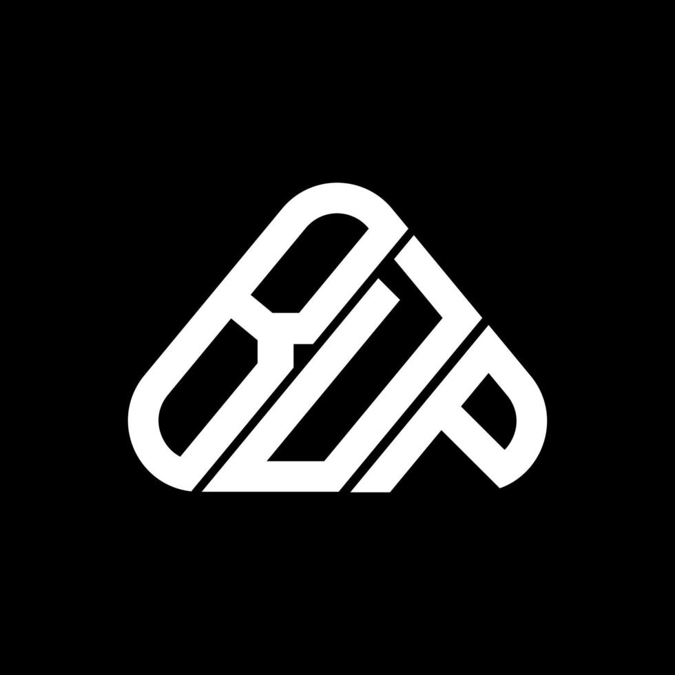 Diseño creativo del logotipo de la letra bdp con gráfico vectorial, logotipo bdp simple y moderno en forma de triángulo redondo. vector