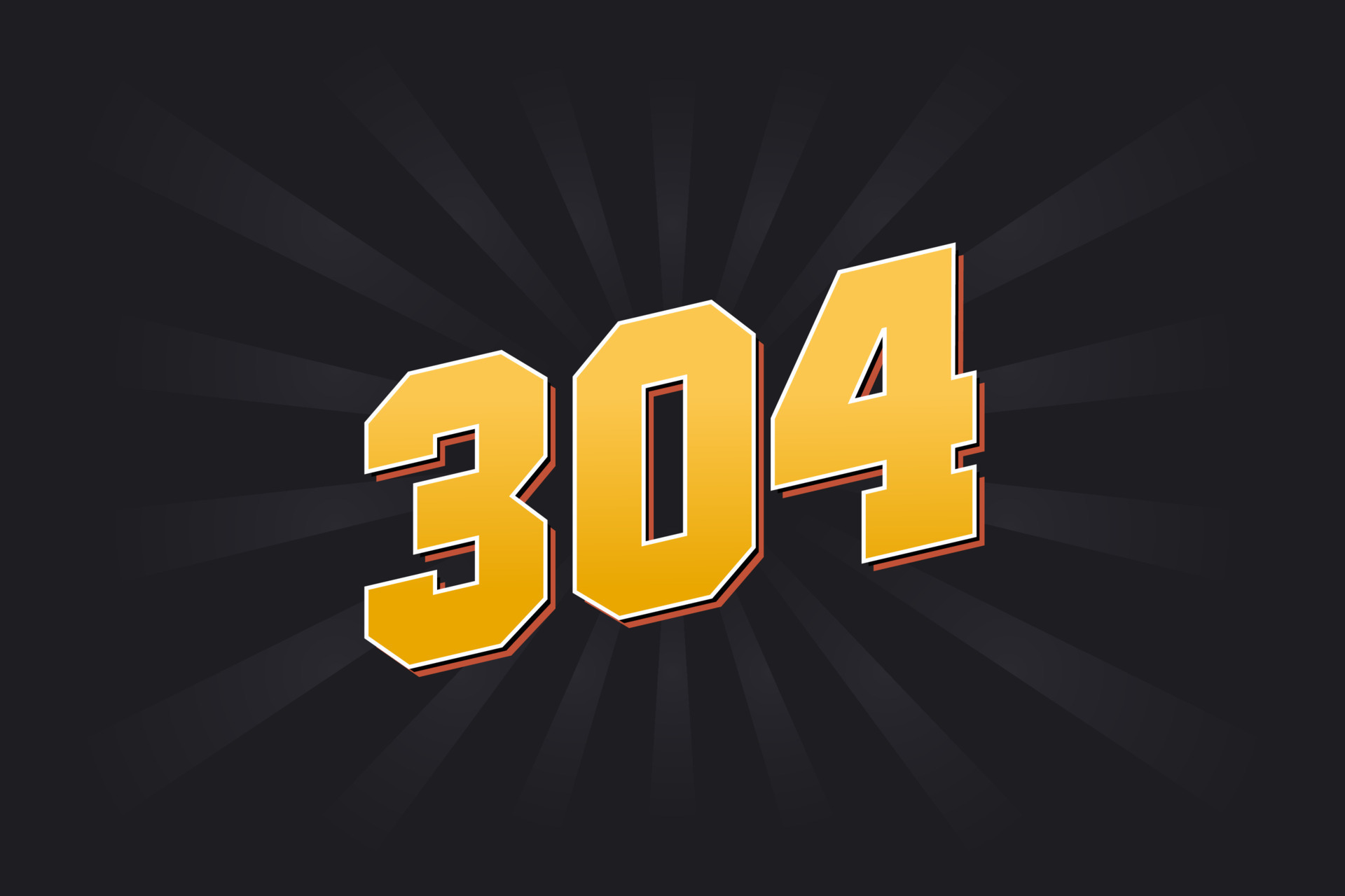 Number 304 Vector Font Alphabet Yellow 304 Number With Black number-304-vector-font-alphabet-yellow-304-number-with-black