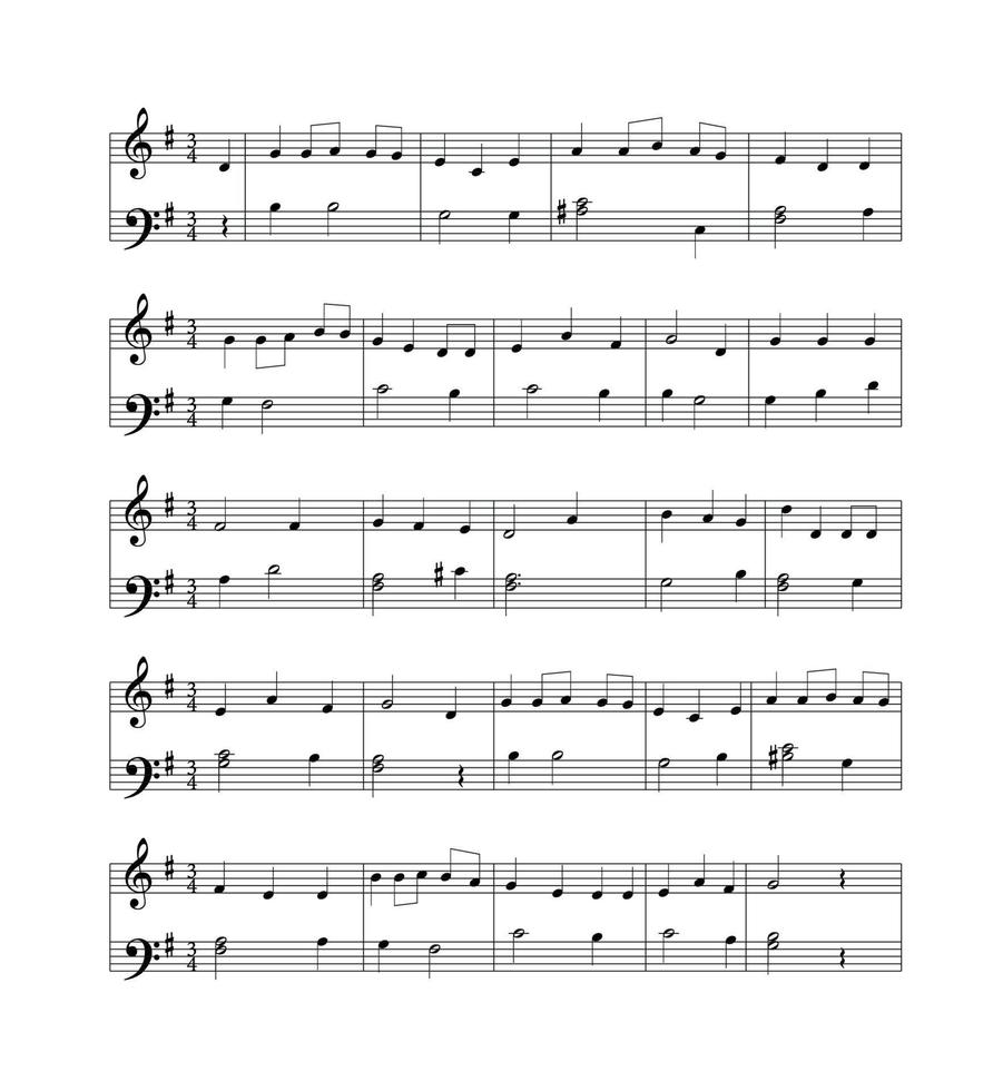 Abstract music sheet on white, seamless pattern vector