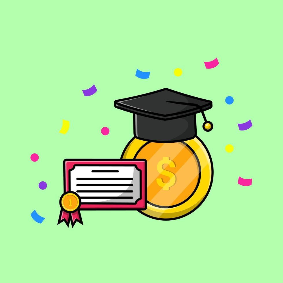 Scholarship Cartoon Vector Icons Illustration. Flat Cartoon Concept. Suitable for any creative project.