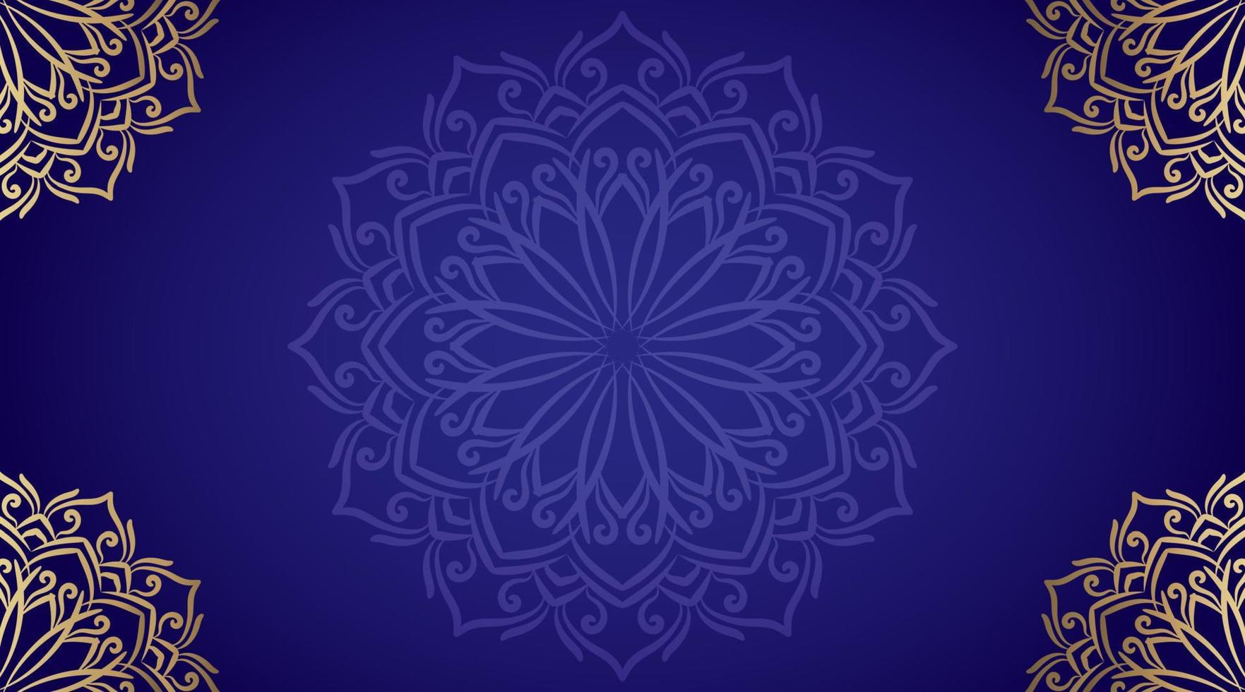 simple background with gold ornament border vector