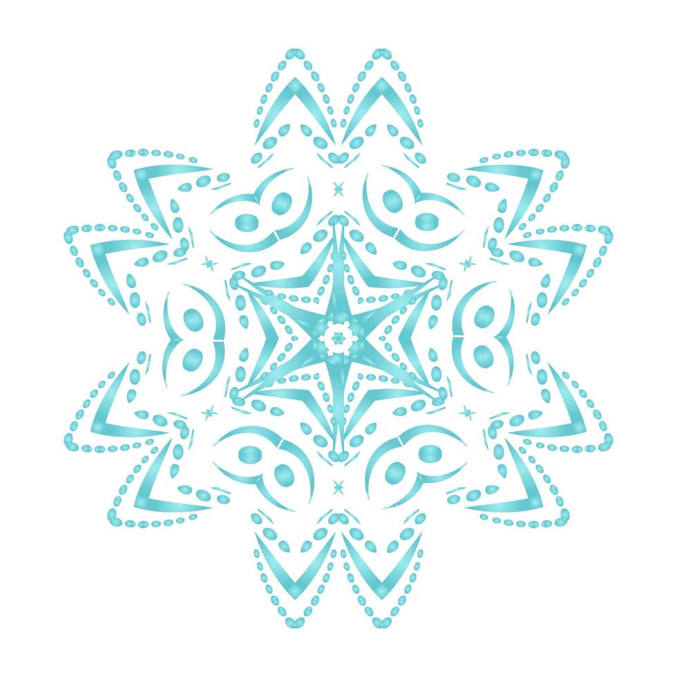 Snowflakes in blue colors. Holiday decoration template. Isolated on white background. vector