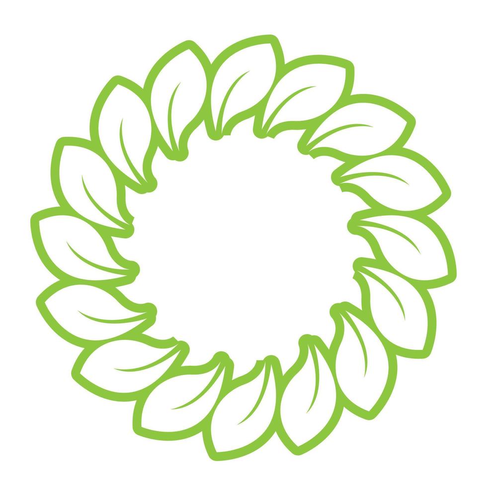 Leaf green decoration circle  logo and symbol vector template