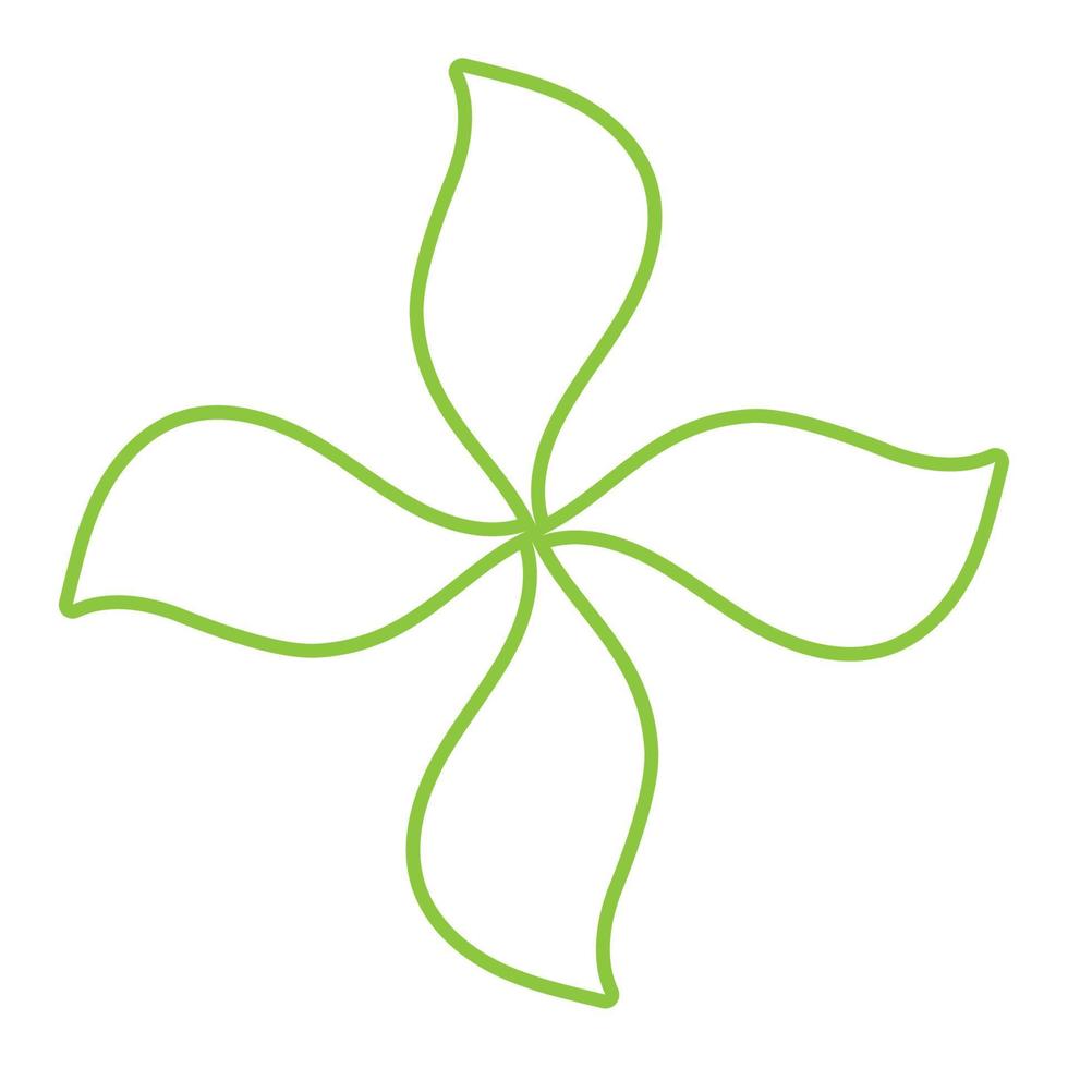 Leaf green ornament design and symbol vector template