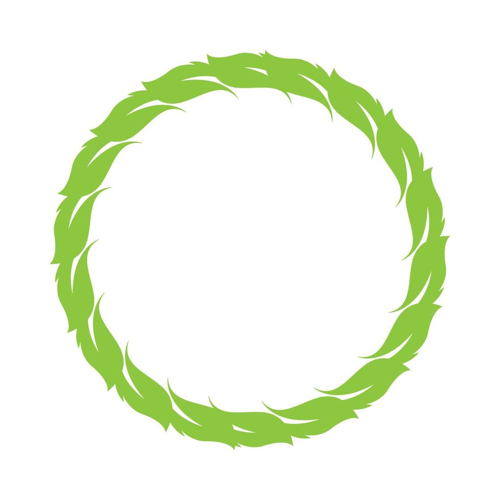 Leaf green decoration circle  logo and symbol vector template