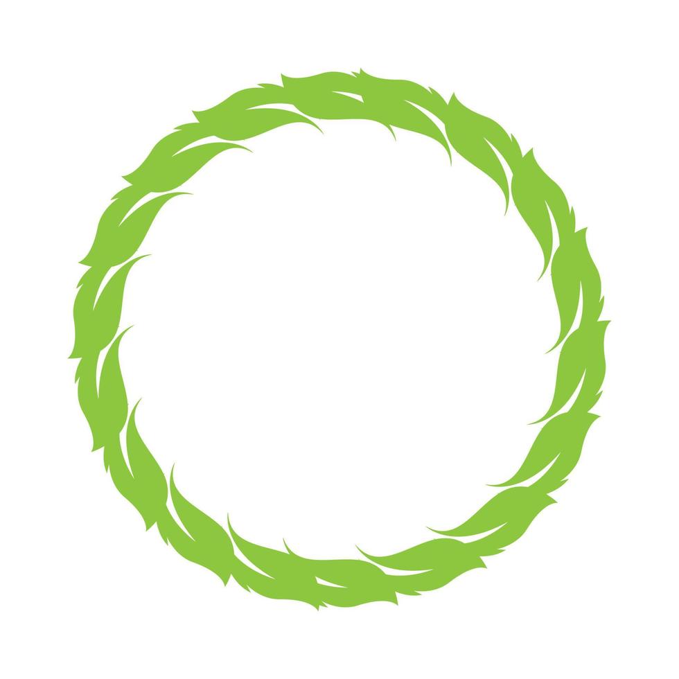 Leaf green decoration circle  logo and symbol vector template