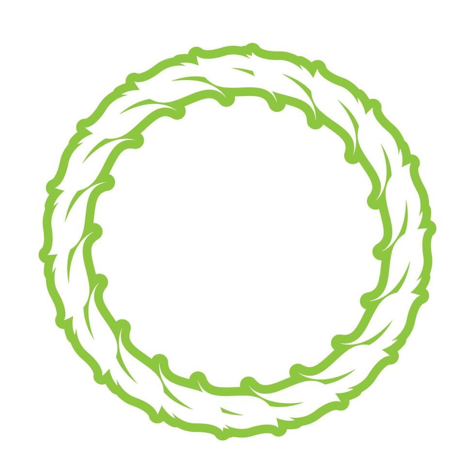 Leaf green decoration circle  logo and symbol vector template