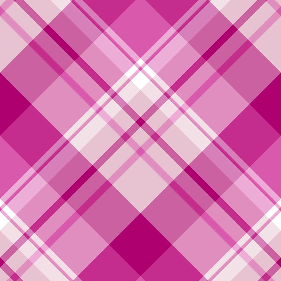 Seamless pattern in cute pink and white colors for plaid, fabric, textile, clothes, tablecloth and other things. Vector image. 2