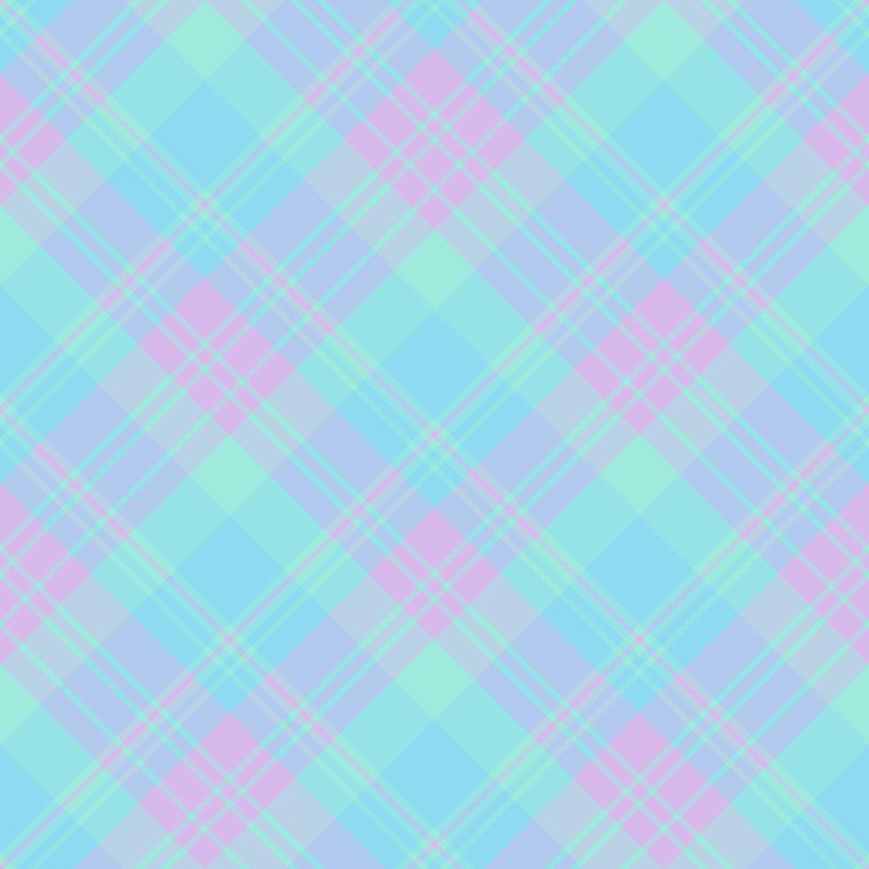 Seamless pattern in simple light purple, blue and mint green colors for plaid, fabric, textile, clothes, tablecloth and other things. Vector image. 2