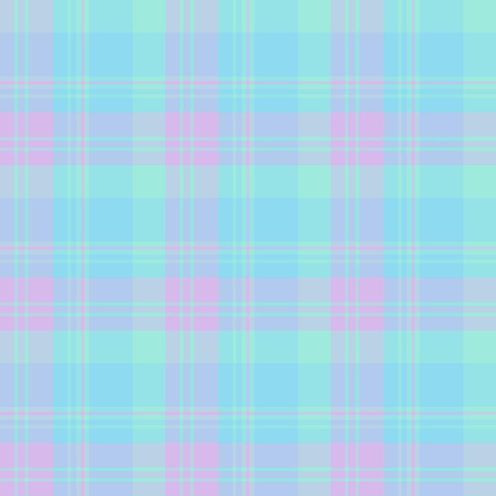 Seamless pattern in simple light purple, blue and mint green colors for plaid, fabric, textile, clothes, tablecloth and other things. Vector image.