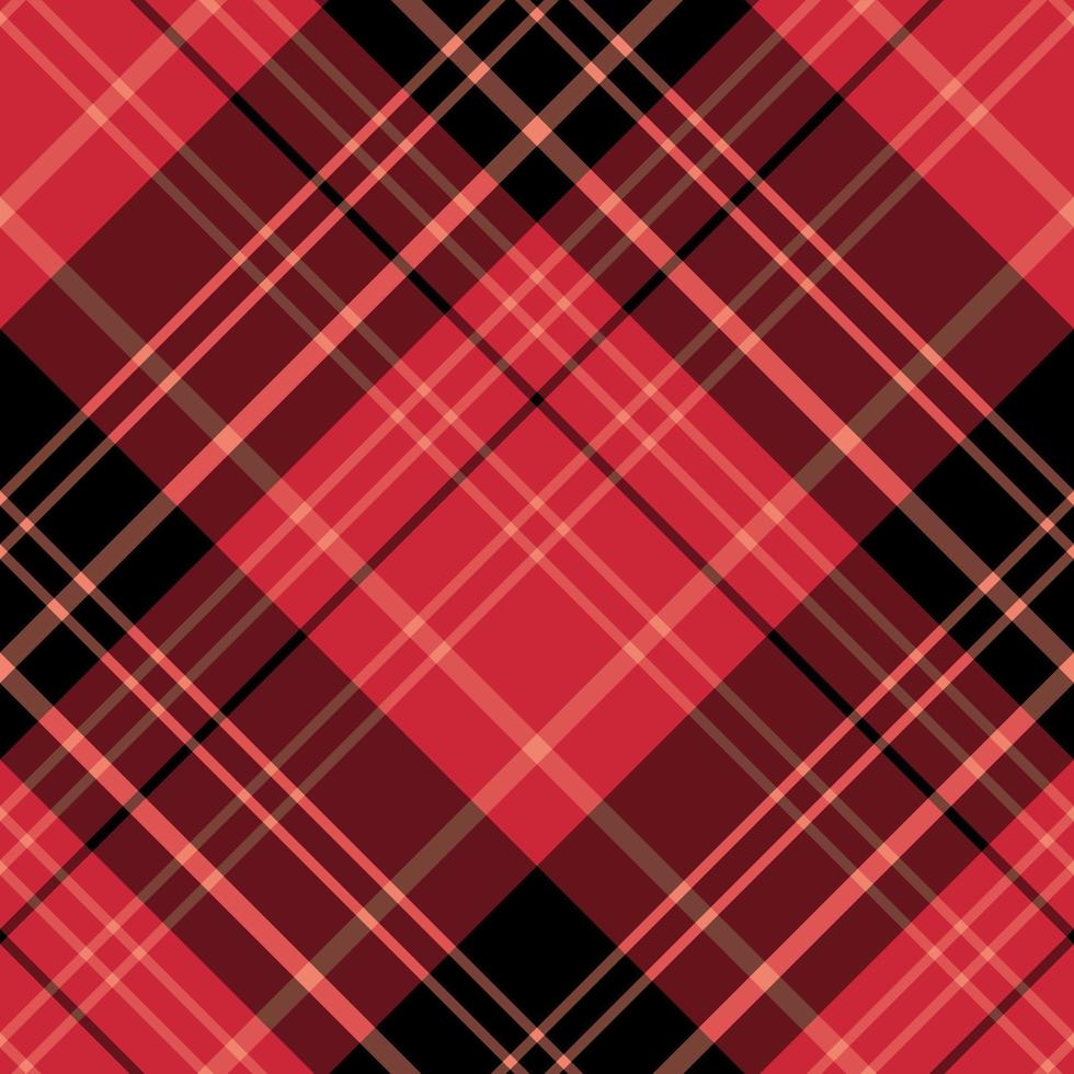 Seamless pattern in black, red and light orange colors for plaid, fabric, textile, clothes, tablecloth and other things. Vector image. 2