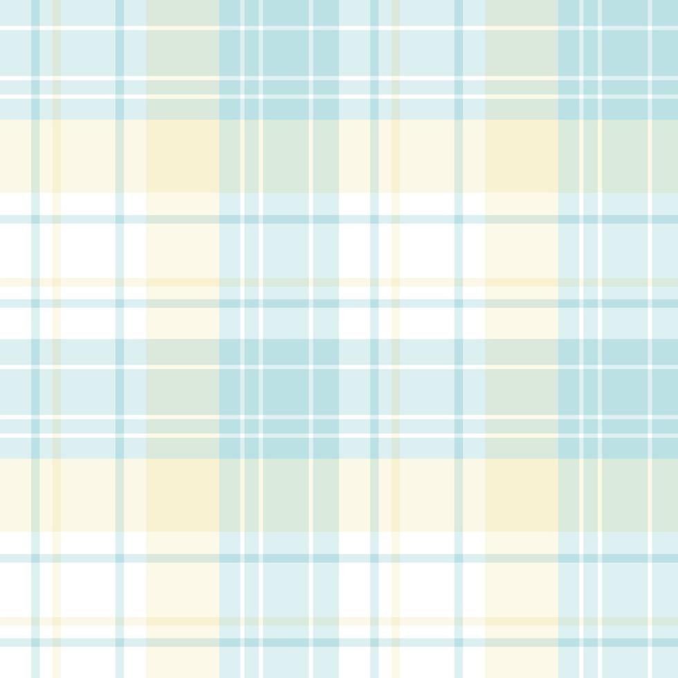 Seamless pattern in simple white and light yellow and blue colors for plaid, fabric, textile, clothes, tablecloth and other things. Vector image.