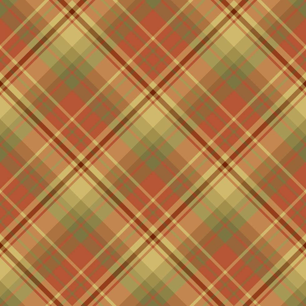 Seamless pattern in cozy orange and green colors for plaid, fabric, textile, clothes, tablecloth and other things. Vector image. 2