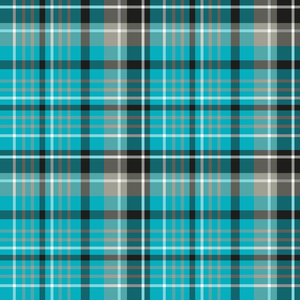 Seamless pattern in simple water blue, gray, black and white colors for plaid, fabric, textile, clothes, tablecloth and other things. Vector image.