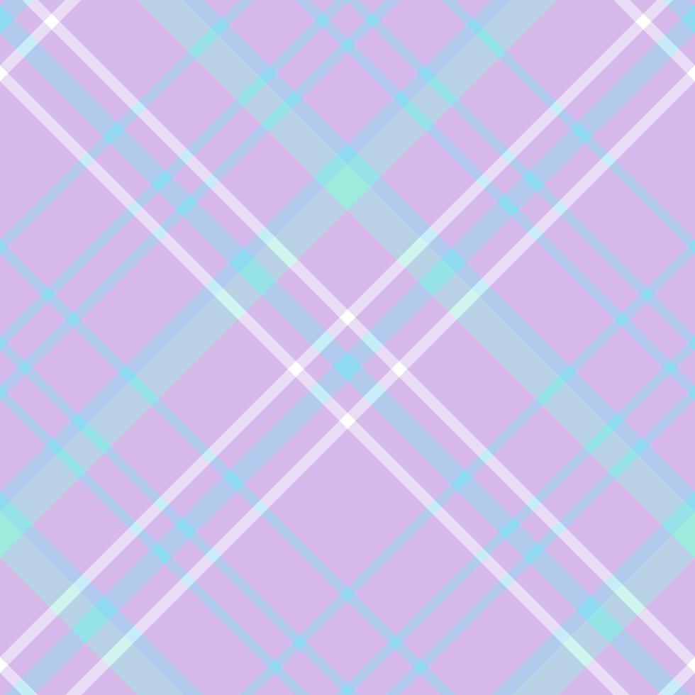Seamless pattern in simple white, purple, blue and mint green colors for plaid, fabric, textile, clothes, tablecloth and other things. Vector image. 2