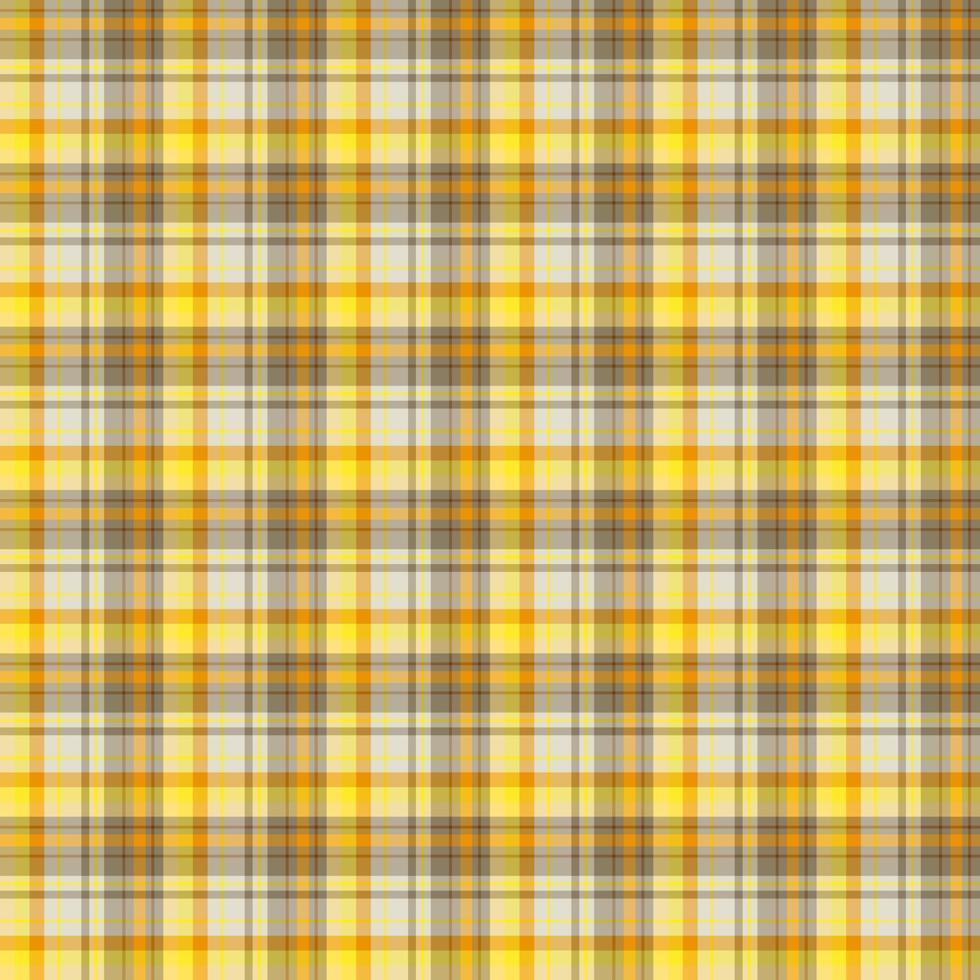 Seamless pattern in simple gray, yellow and orange colors for plaid, fabric, textile, clothes, tablecloth and other things. Vector image.