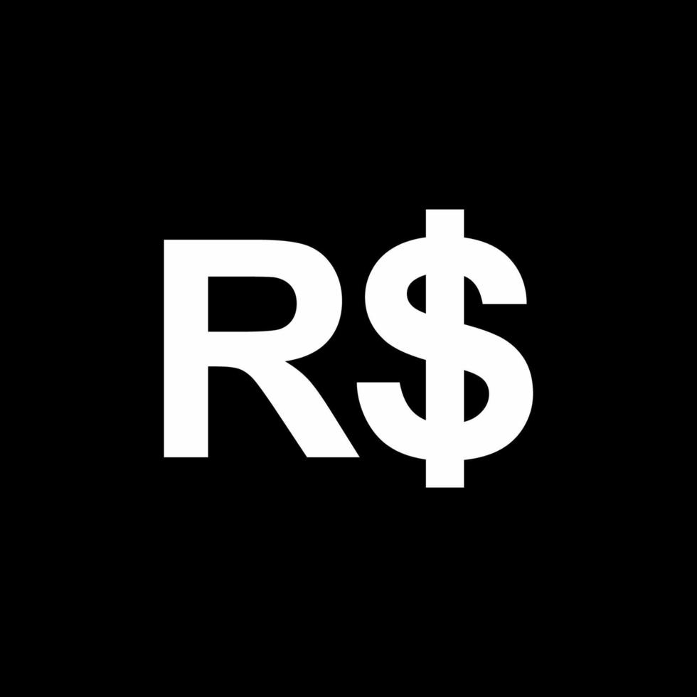 Brazil Currency, BRL Sign, Brazilian Real Icon Symbol. Vector Illustration