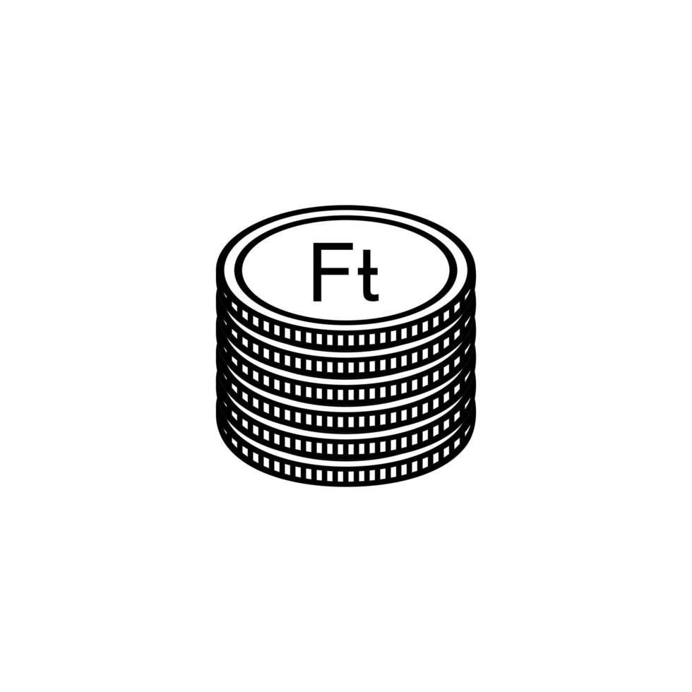 Hungary Currency Icon Symbol. Hungarian Forint, HUF. Vector Illustration