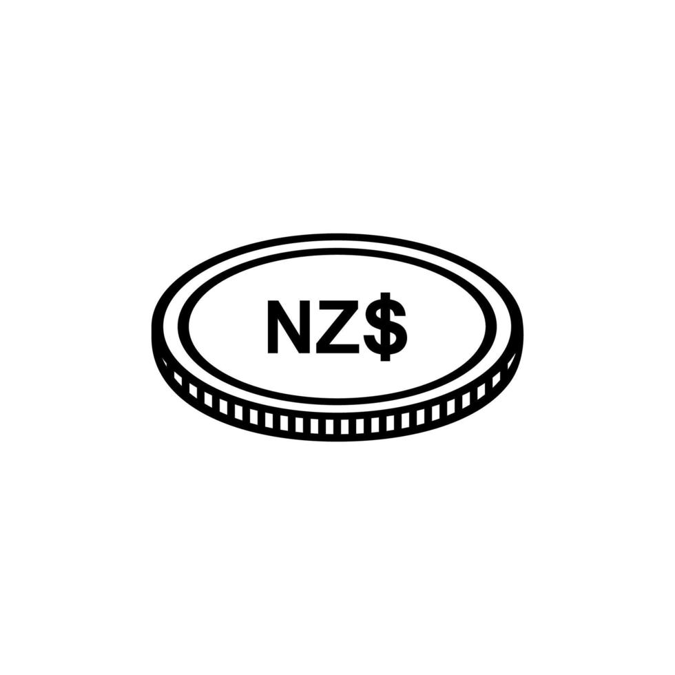 New Zealand Currency Icon Symbol. New Zealand Dollar, NZD Sign. Vector Illustration