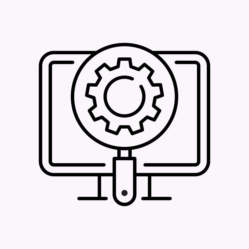 icono de línea de configuración sobre fondo blanco. ilustración vectorial vector