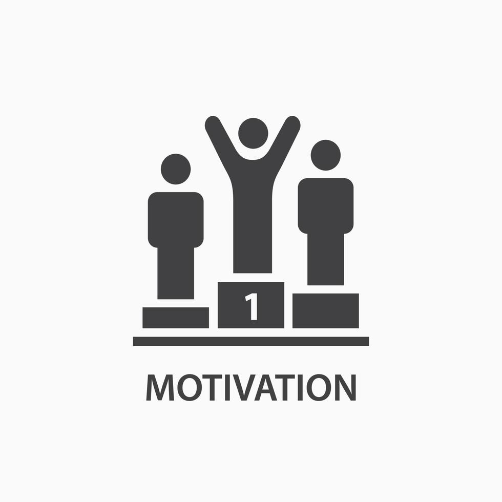 Motivation icon. Leadership logo template. Vector illustration.