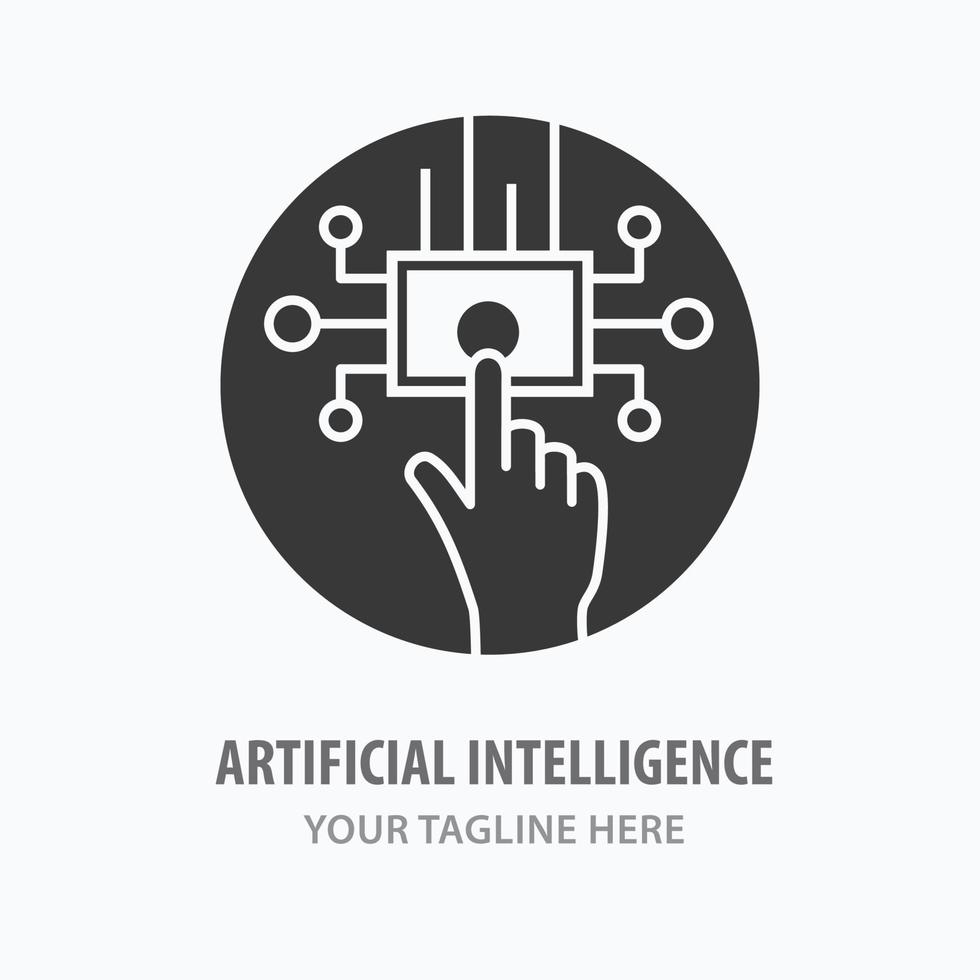 Artificial intelligence icon. Vector illustration.