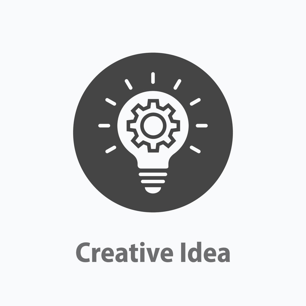 Creative idea icon. Vector illustration.