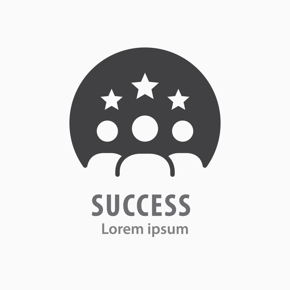 Success icon. Vector illustration. Symbol of winner, champion.