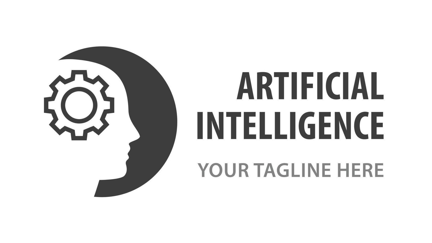 Artificial intelligence icon. Vector illustration. Symbol of machine learning, innovation, brainstorm, idea.