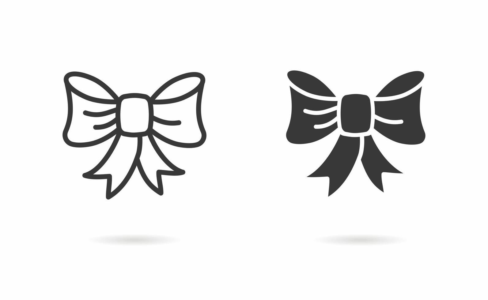 Bow ribbon icon. Vector illustration.