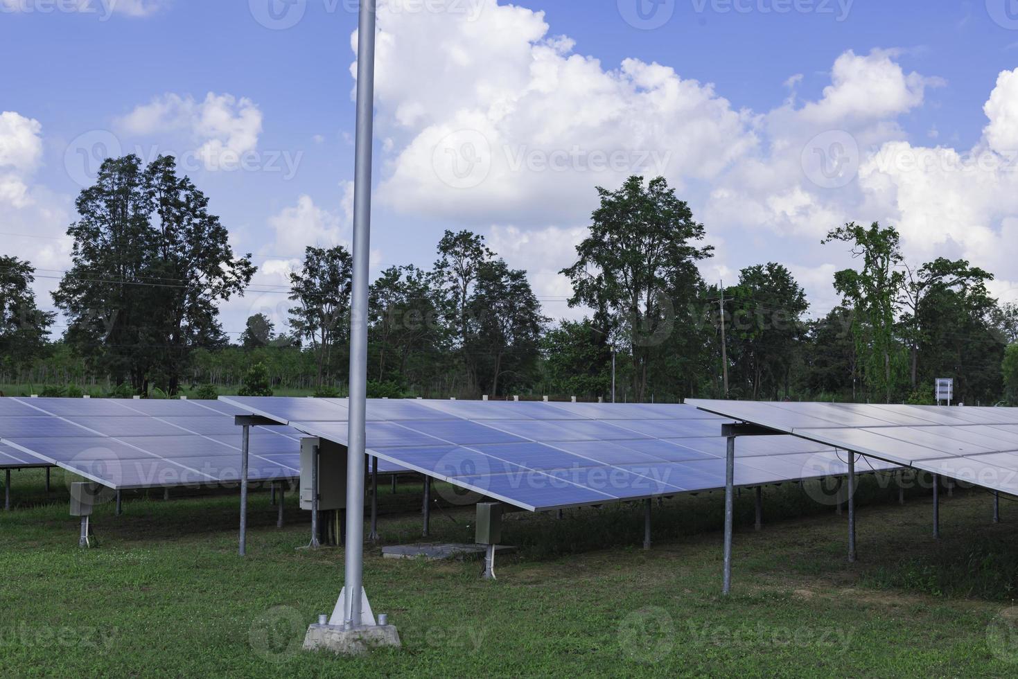 Solar Cell for clean energy, coppy space for messages. photo