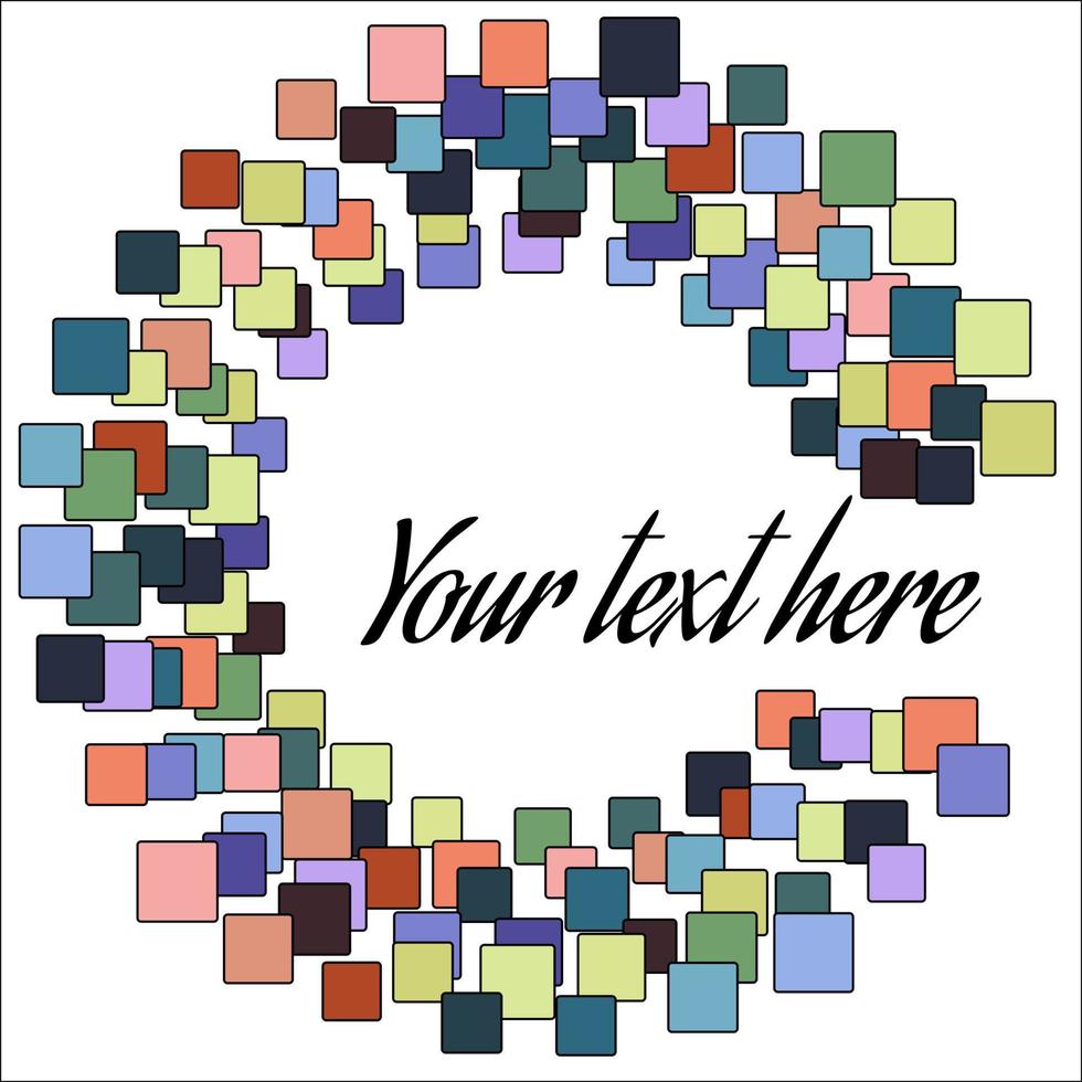 Abstract Round Form of Vector Bubbles. Modern Design Circle Template.