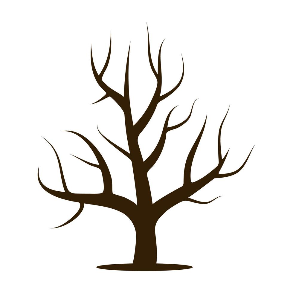 árbol sin hojas. ilustración vectorial aislada en un fondo blanco vector