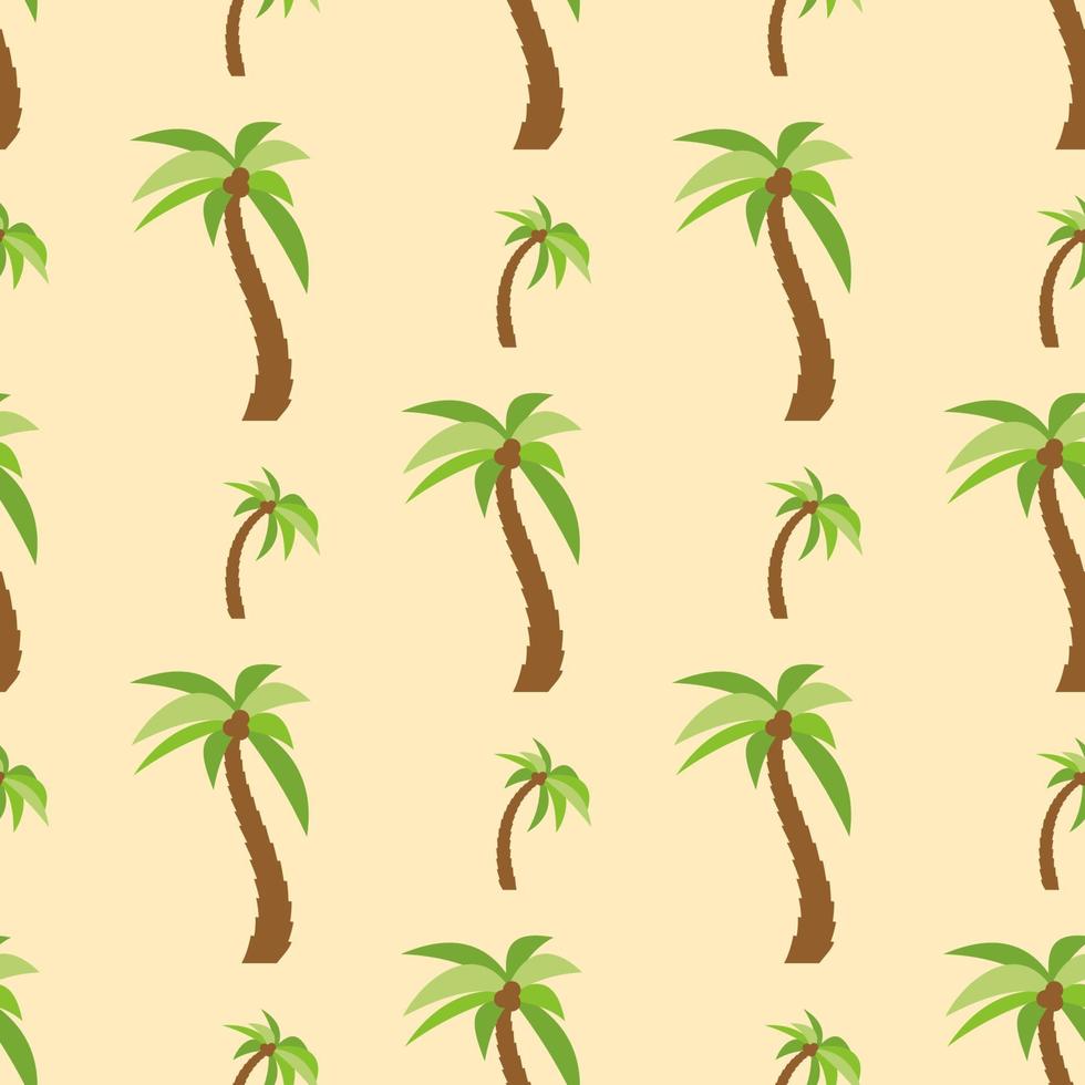 Seamless Pattern with palm trees. Colorful summer background. Vector illustration