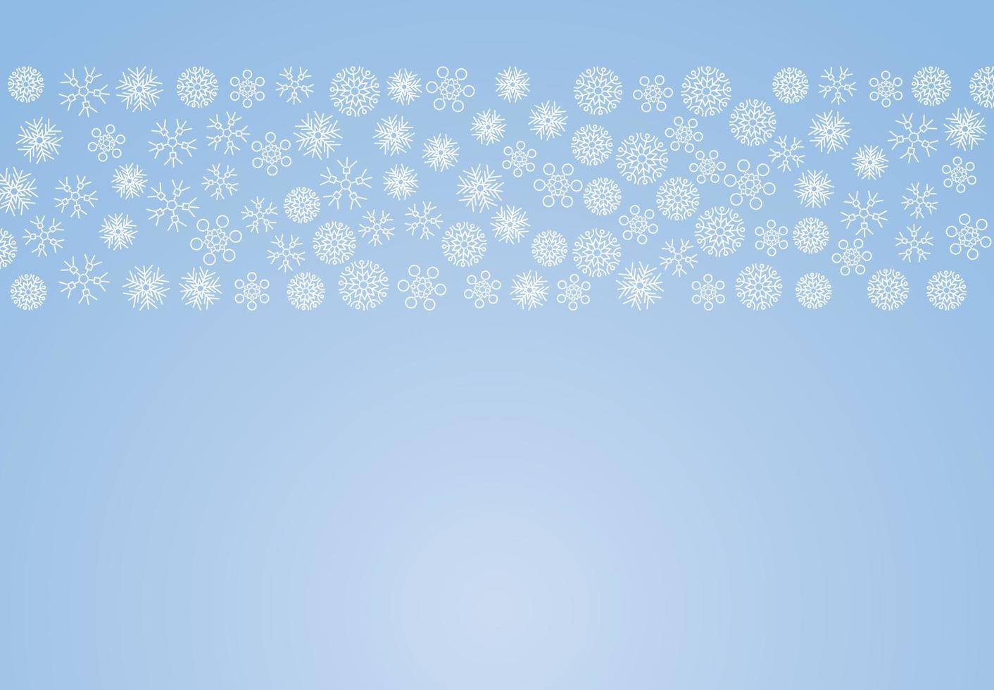 Winter background with falling snow and snowflakes. Merry Christmas and Happy New Year background. Vector illustration.