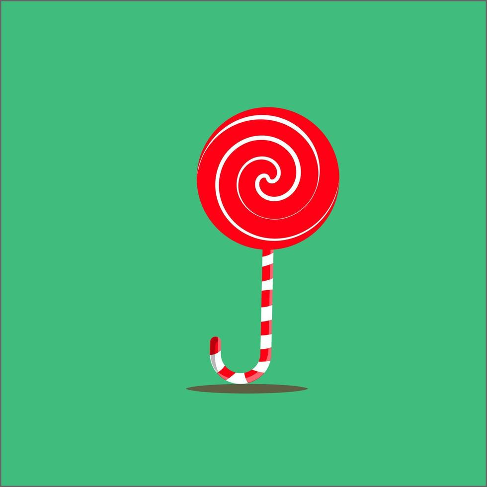 ilustración vectorial gráfico de lolipop. estilo retro lolipop aislado en un fondo rosa suave. la ilustración es adecuada para pancartas, volantes, pegatinas, tarjetas, etc. vector