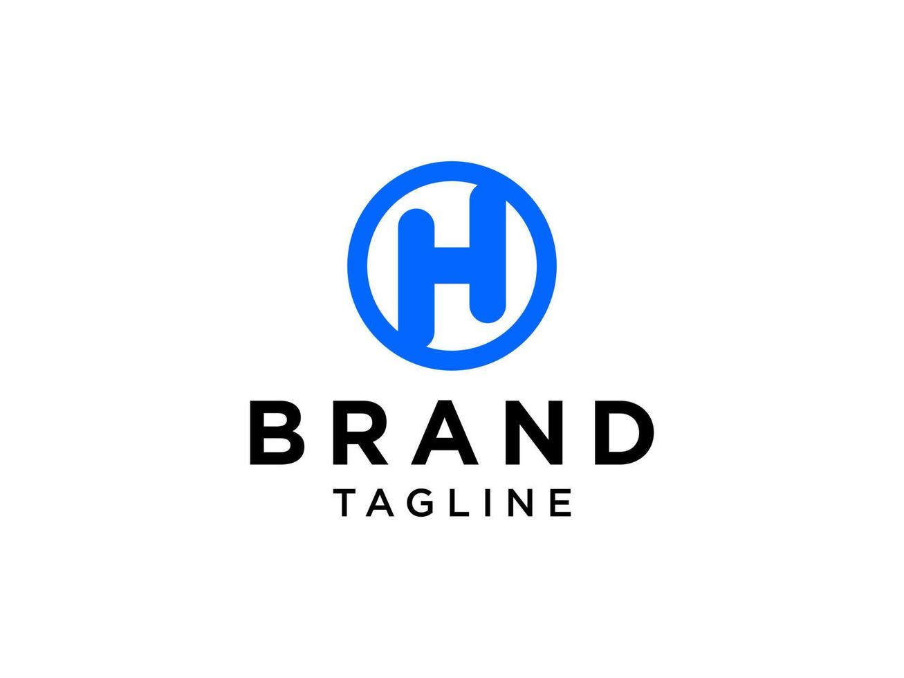 logotipo abstracto de la letra h inicial. estilo origami de forma azul aislado sobre fondo blanco. elemento de plantilla de diseño de logotipo de vector plano para logotipos de negocios, tecnología y marca