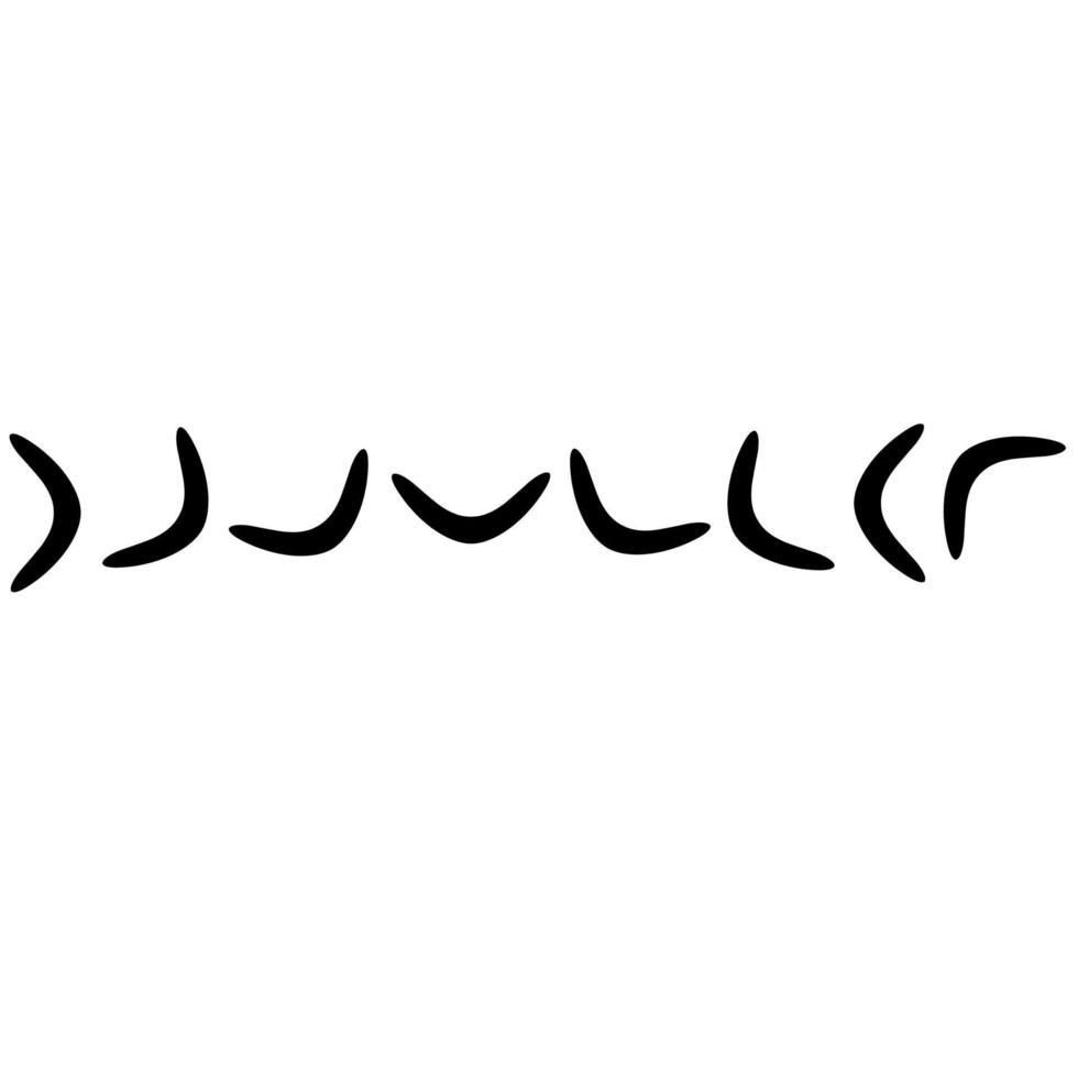 Vector illustration of a flying boomerang. Boomerang throwing on a white background. Great for karma logo and cash back.