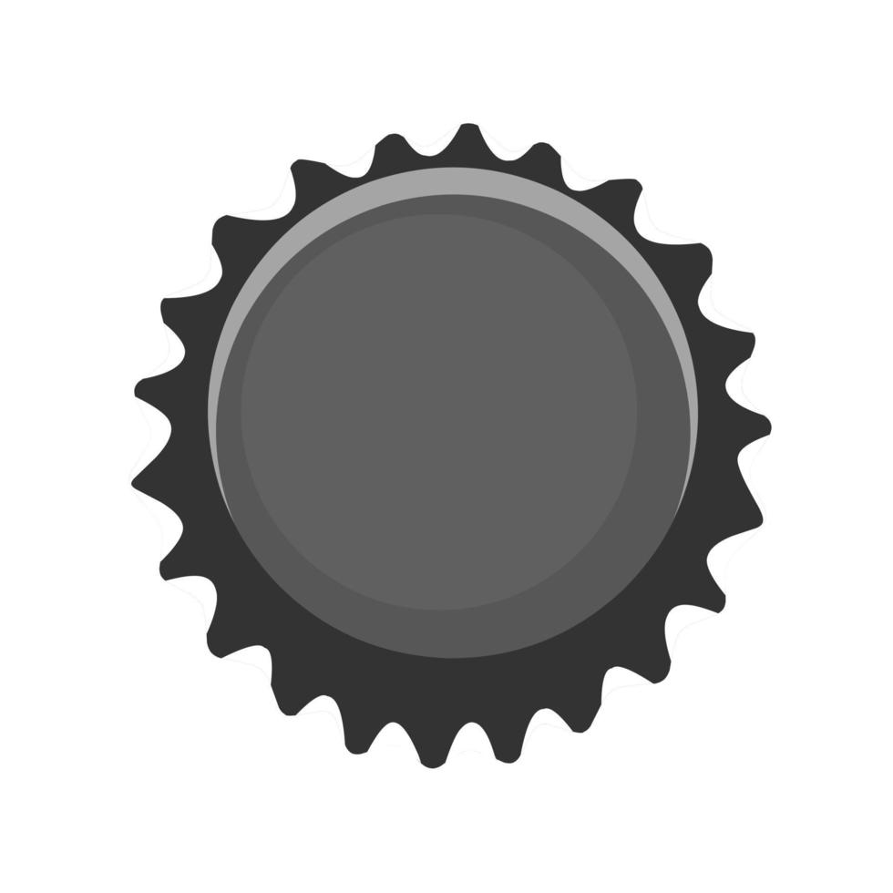 Bottle cap icon on a white background. Bottle cap logos are great for soda and juice drinks. Vector